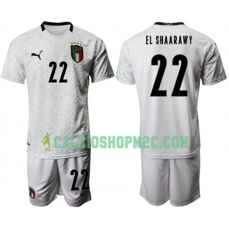 Italia Stephan El Shaarawy 22 Bambino Maglia Trasferta Euro 2020 Manica Corta (+ Pantaloncini)